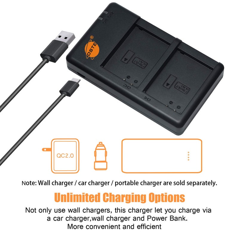 DSTE BLN-1 BLN1 Battery Charger Compatible with Olympus OM-D E-M1 OM-D E-M5 OM-D E-M5 Mark II Pen E-P5 BCN-1 - Image 2